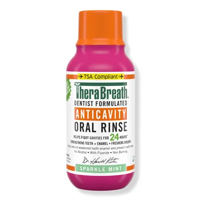 TheraBreath Travel Size Anticavity Fluoride Oral Rinse Sparkle Mint