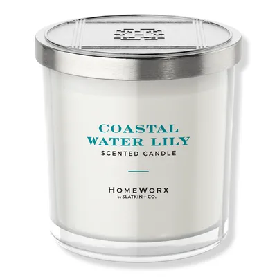 HomeWorx Coastal Water Lily 3-Wick Scented Candle