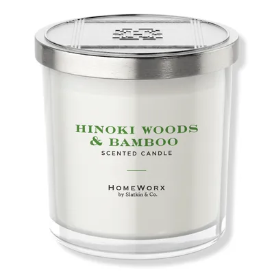 HomeWorx Hinoki Woods & Bamboo 3-Wick Scented Candle