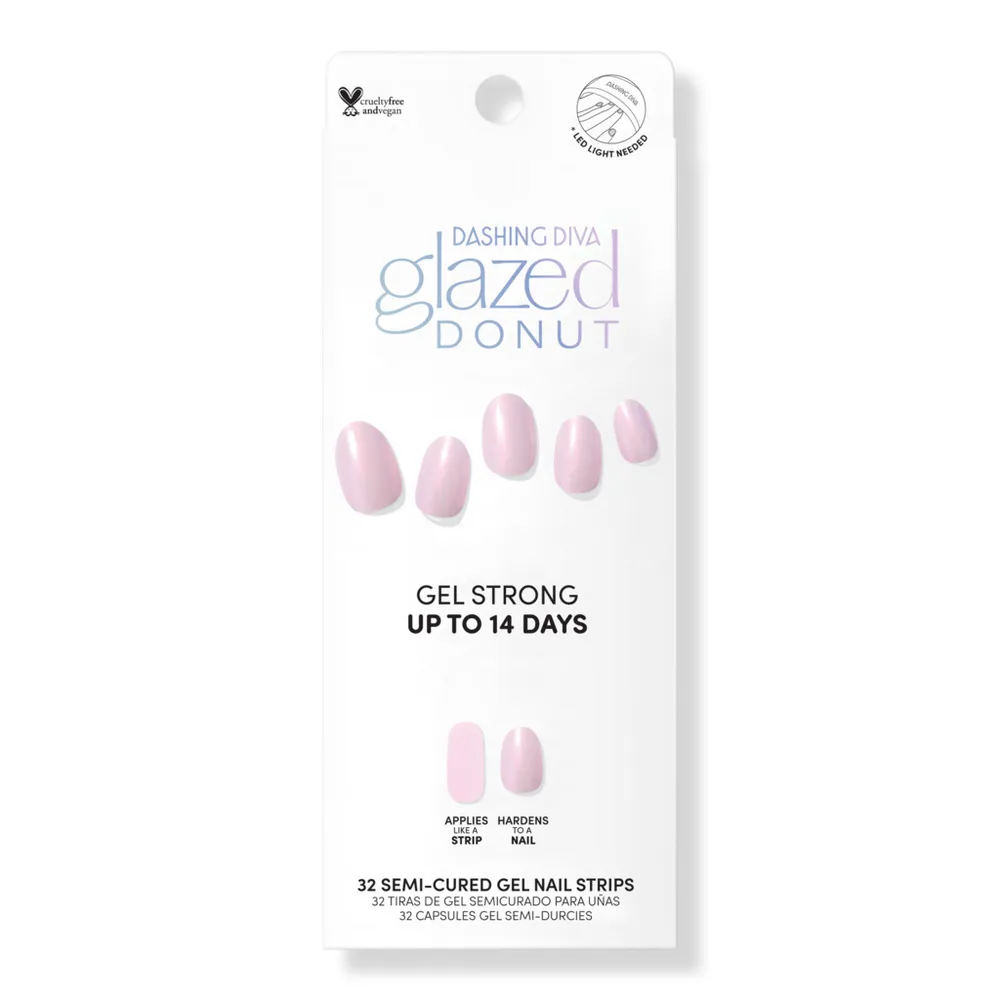 Dashing Diva Glazed Donut Semi Cured Gel Nail Strips