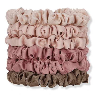 Satin Ultra Petite Hair Scrunchies - Terracotta