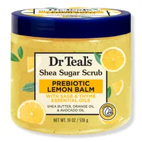 Dr Teal's Shea Sugar Body Scrub with Prebiotic Lemon Balm and Essential Oils
