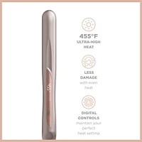 InfinitiPRO By Conair Titanium Flat Iron Smooth & Shine Luxe Series - Rose Gold