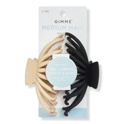 GIMME beauty Medium Hair - Black & Tan Claw Clips