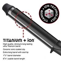 Titanium + Ion Professional Curling Iron - 1.25 inch
