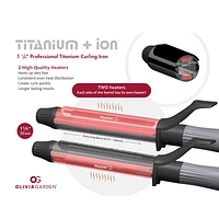 Titanium + Ion Professional Curling Iron - 1.25 inch