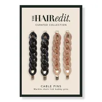 The Hair Edit Marble Chain Link Bobby Pins