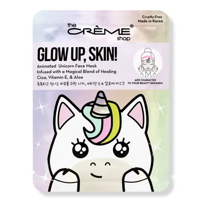 The Creme Shop Glow Up, Skin! Animated Unicorn Face Mask