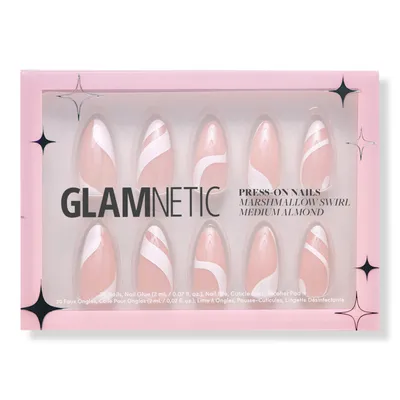 Glamnetic Marshmallow Swirl Press-On Nails