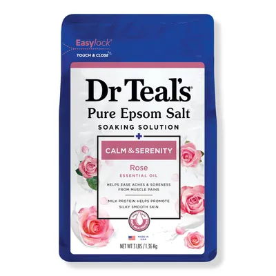 Dr Teal's Pure Epsom Salt Soak, Calm & Serenity with Rose Essential Oil