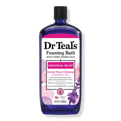 Dr Teal's Foaming Bath with Pure Epsom Salt, Menstrual Relief