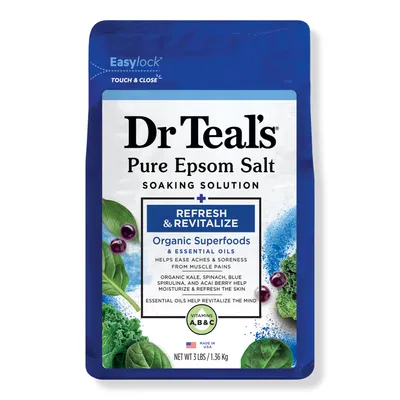 Dr Teal's Pure Epsom Salt Soaking Solution Refresh & Revitalize with Superfoods