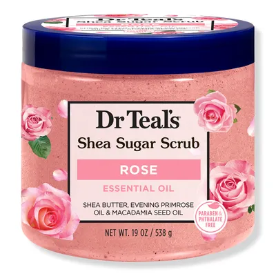 Dr Teal's Shea Sugar Scrub with Rose Essential Oil & Macadamia Oil