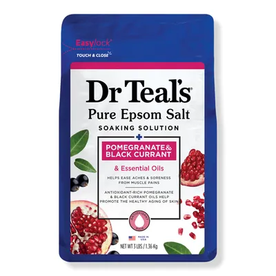 Dr Teal's Pure Epsom Salt Soak, Pomegranate Oil & Black Currant