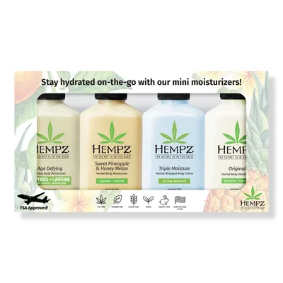 Hempz Minis Herbal Body Moisturizer Favorite 4 Pack