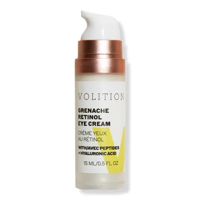 VOLITION Grenache Retinol Eye Cream with Peptides + Hyaluronic Acid