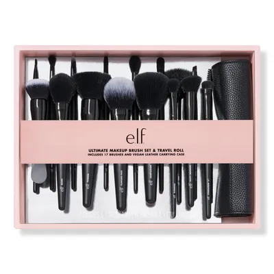e.l.f. Cosmetics Ultimate Makeup Brush Set & Travel Roll