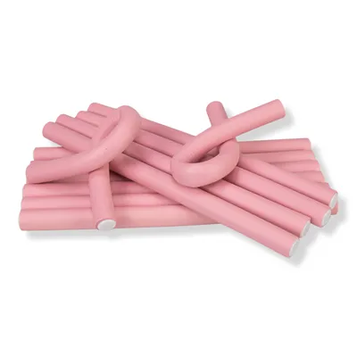 The Vintage Cosmetic Company Pink Bendy Hair Curlers 12 pc