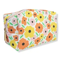 The Vintage Cosmetic Company Orange Floral Make-Up Bag