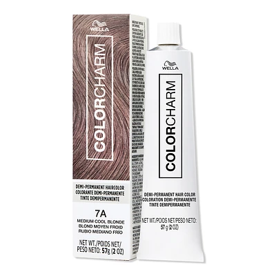 Colorcharm Demi-Permanent Cream Hair Color - 7A Medium Cool Blonde