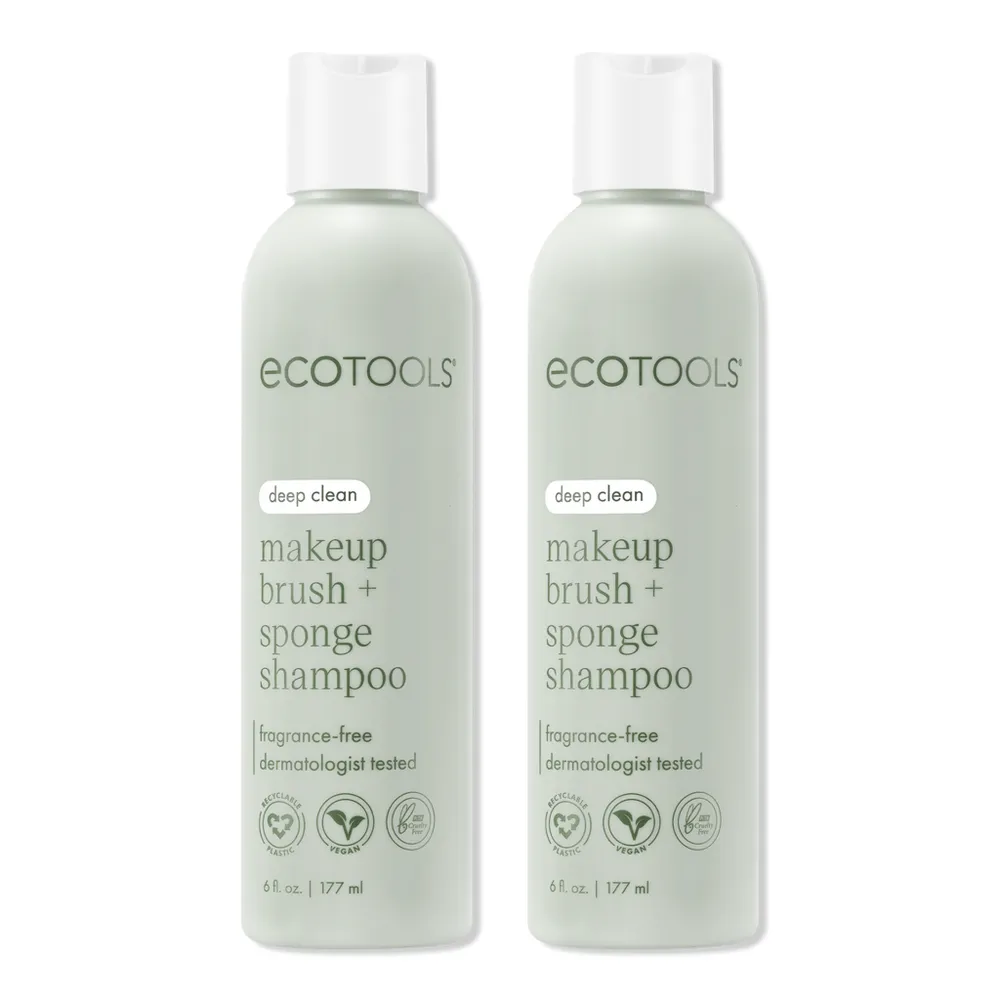 EcoTools Makeup Brush + Sponge Cleansing Shampoo 2-Pack