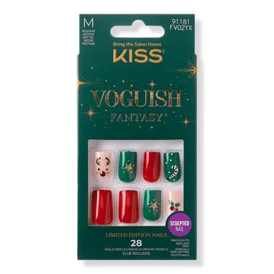 Kiss Voguish Fantasy Stockings Holiday Press-On Manicure Nails