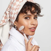 Extra Large Quick-Dry Hair Towel Wrap - Terracotta Checker
