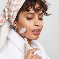 Extra Large Quick-Dry Hair Towel Wrap - Terracotta Checker