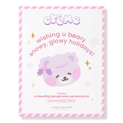 The Creme Shop Beary Merry Hydrogel Under Eye Patches Greeting Card