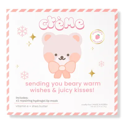 The Creme Shop Beary Merry Hydrogel Lip Mask Greeting Card - Vitamin E & Shea Butter