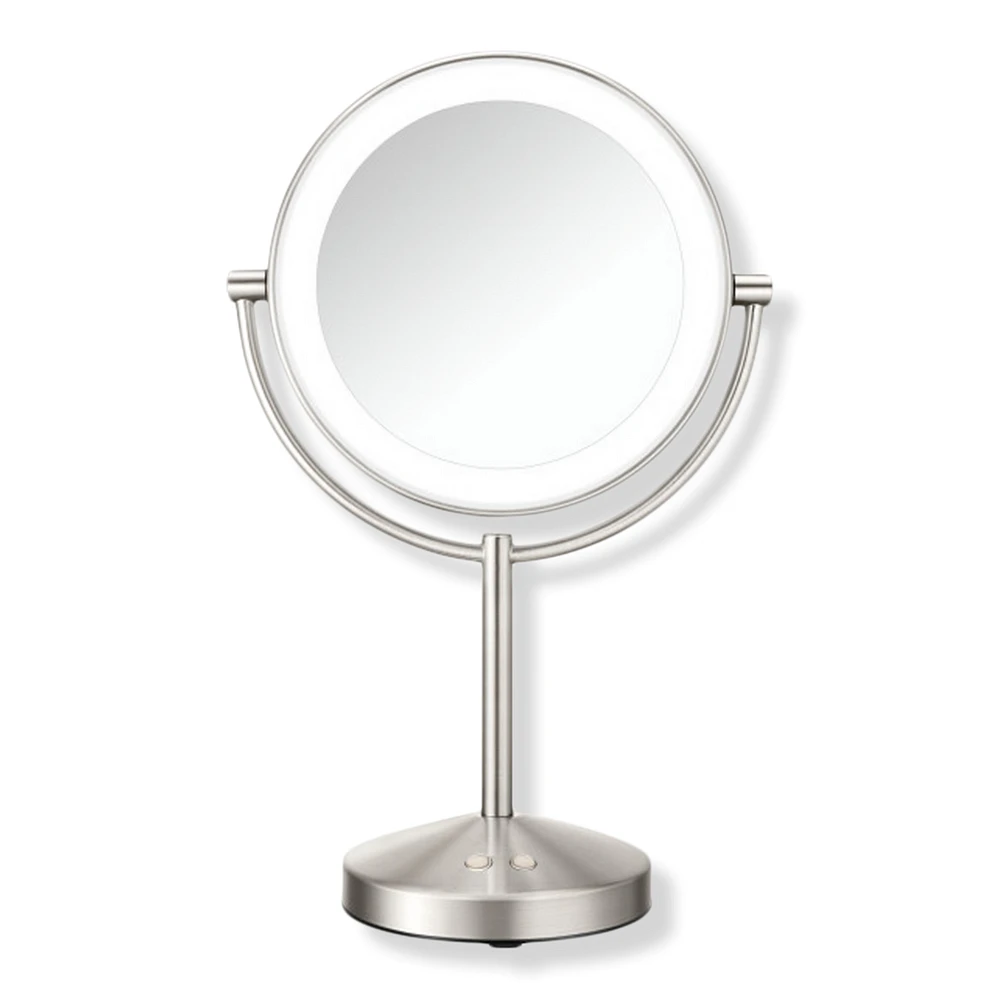 Conair Relfections 1x/10x LED Lighted Mirror Satin Nickel