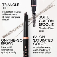 Brow Definer 3-in-1 Triangle Tip Easy Precision Eyebrow Pencil Mini