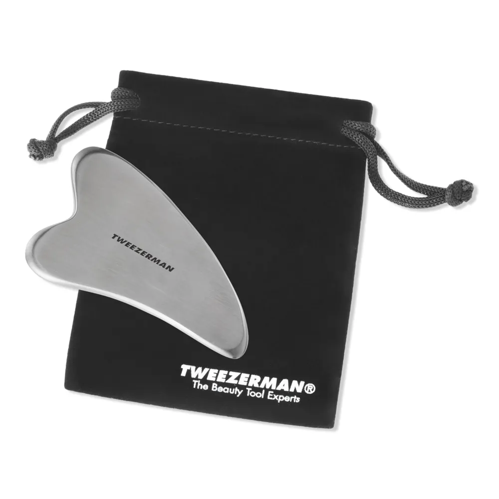 Tweezerman Stainless Steel Gua Sha with Pouch