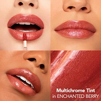 Plump Shot Plumping and Smoothing Lip Serum Gloss with Peptides and Hyaluronic Acid - Enchanted Berry - multichrome tint