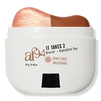 It Takes 2 Bronzer Highlight Duo - Sometimes, Milkshake