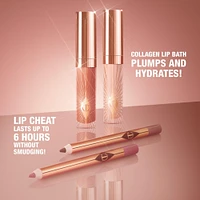 Mini Glossy Pink Lip Gloss + Lip Liner Set