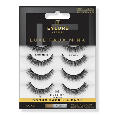 Eylure Luxe Faux Mink Natural Lavish Eyelashes Multipack