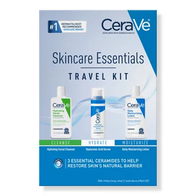CeraVe Skincare Essentials Travel Size Kit for Balanced to Dry Skin