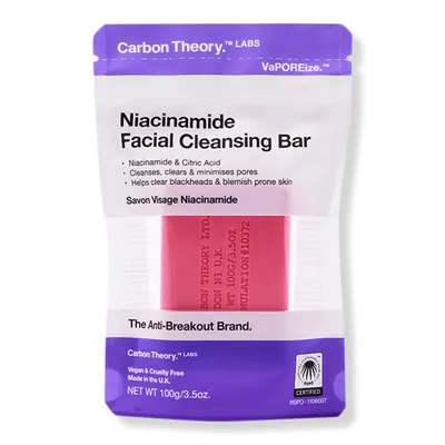 Carbon Theory. Niacinamide Facial Cleansing Bar