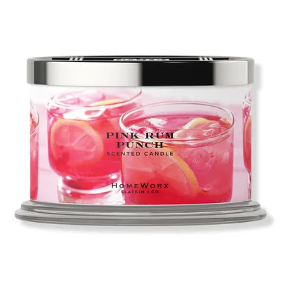 HomeWorx Pink Rum Punch 4-Wick Scented Candle