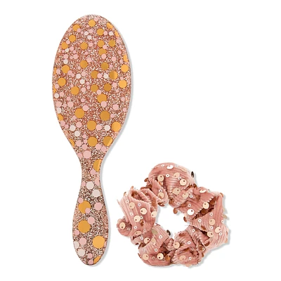 Wet Brush Bejeweled Style Brush and Scrunchie Set