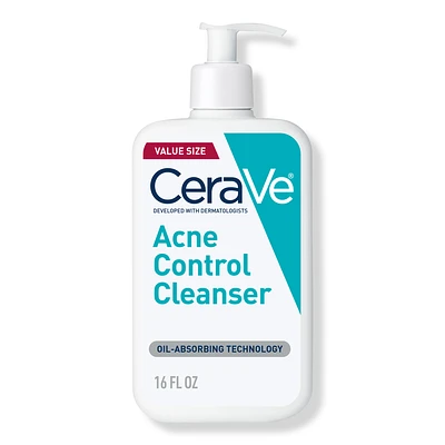 Acne Control Cleanser for Face with 2% Salicylic Acid & Purifying Clay for Oily Skin