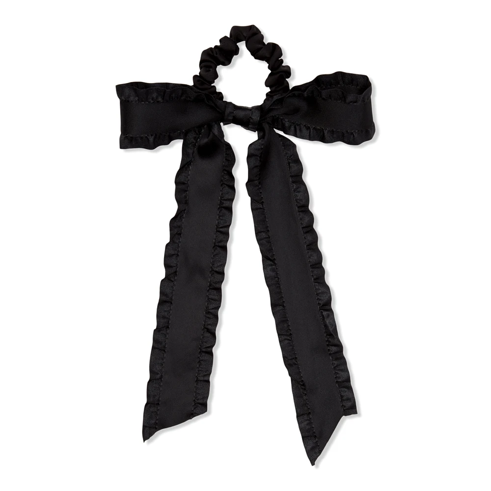 Wet Brush Ruffle Bow Scrunchie