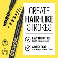 Brow Ink Long-Wearing Micro Brush Detailer Pen - Soft Black