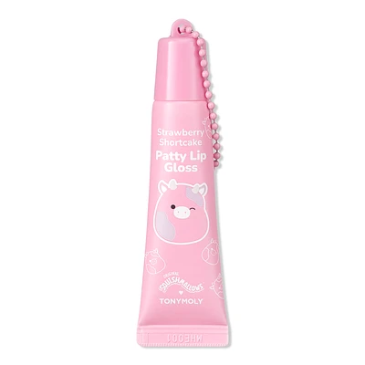 Squishmallows Key Chain High Shine Lip Gloss - Patty Strawberry Shortcake