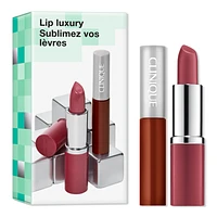 Clinique Lip Luxury Lipstick + Lip Gloss Makeup Gift Set