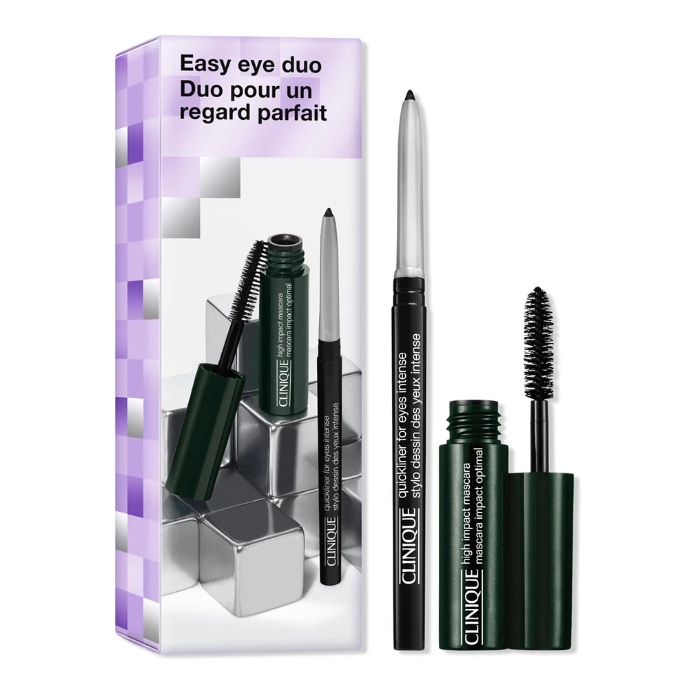 Clinique Easy Eye Makeup Mascara + Eyeliner Holiday Duo Gift Set