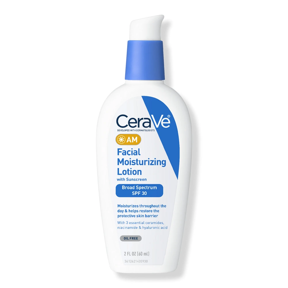 CeraVe AM Lotion Face Moisturizer with SPF 30, Daily Sunscreen for Balanced to Oily Skin