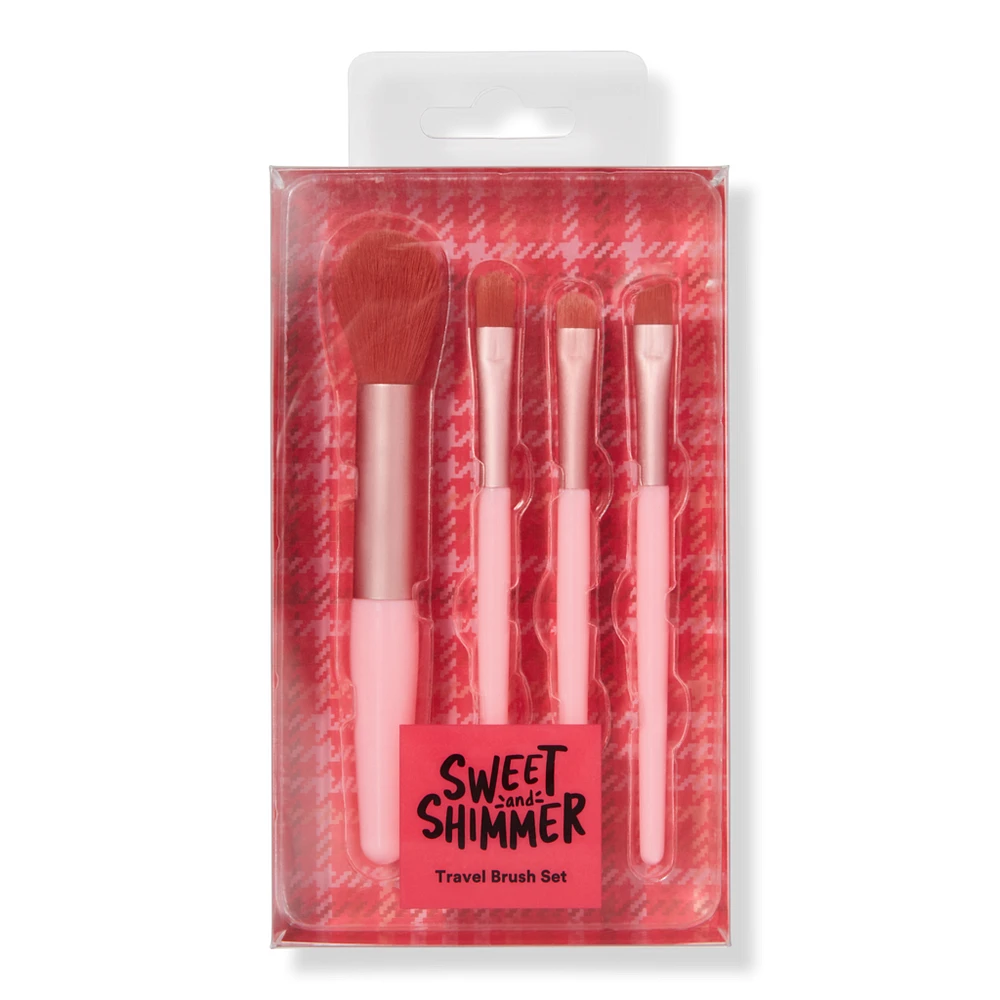 Sweet & Shimmer Travel Makeup Brush Set