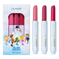 Frosty the Snowman x ColourPop Chill Out! So Juicy Plumping Gloss Balm Trio